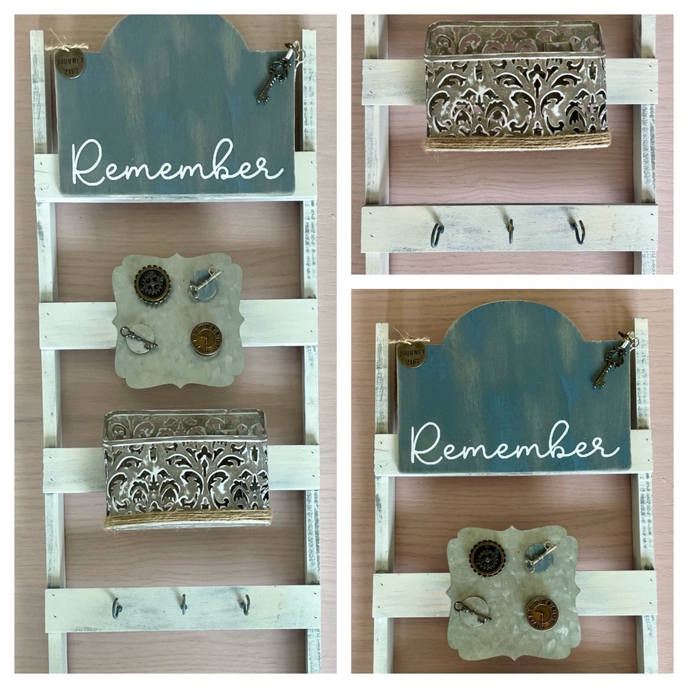 Decorative Wood Ladder Organizer